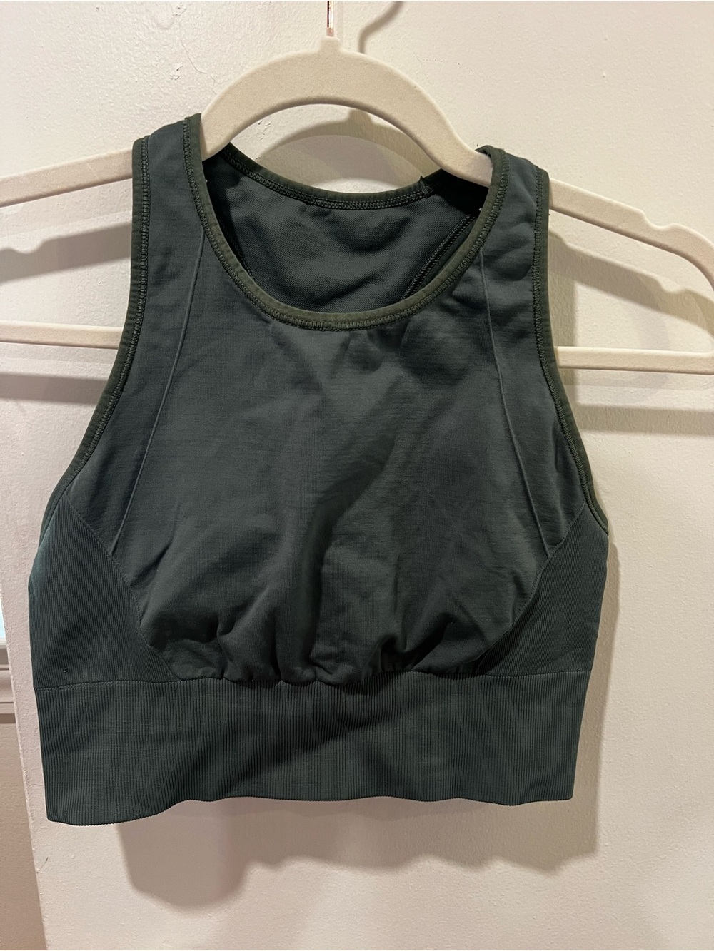 lululemon athletica Olive Green High-Neck Crop Sports Bra Size 6